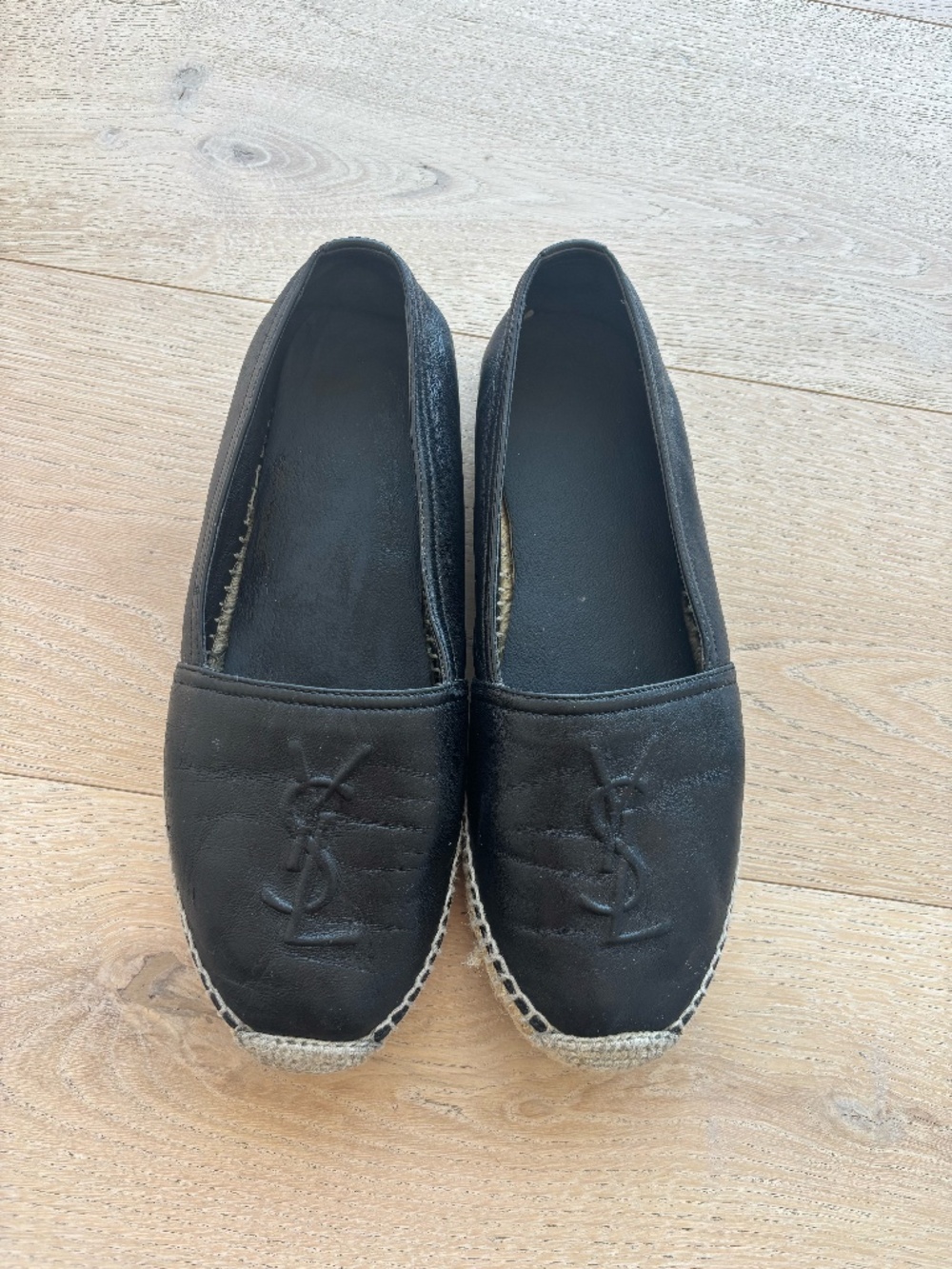 Yves Saint Laurent Black Canvas Espadrilles